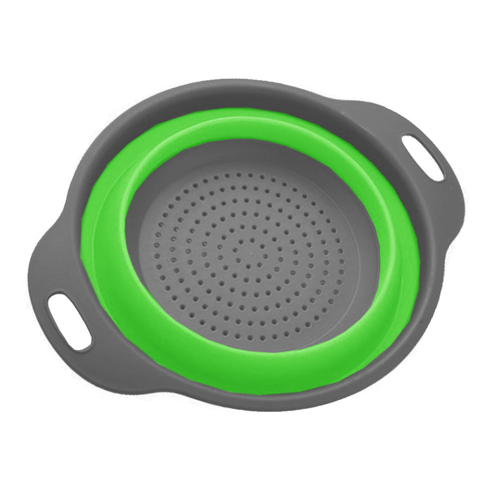 2 X Silicone Collapsible Bowl Strainer Colander Foldable Drainer 11.8" Kitchen