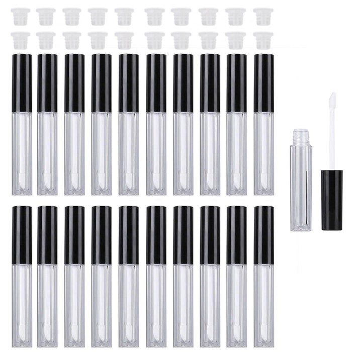 20 Pc Clear Lip Balm Gloss Tube Refillable Empty Containers Lipstick Makeup 10ml