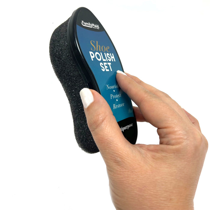 2 Pk Instant Shoe Shine Sponge Cleaning Protector Leather Care Boots All Colors