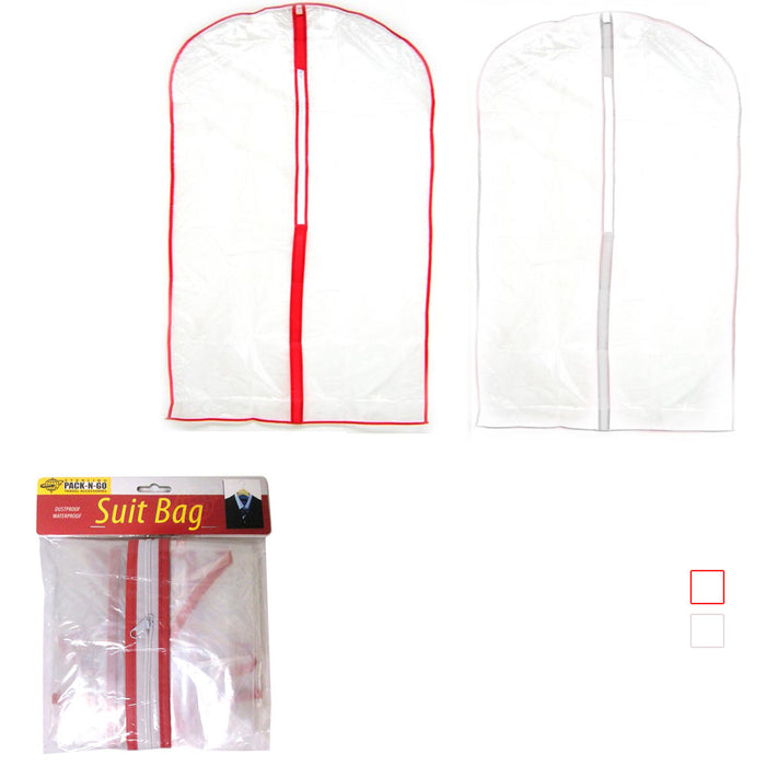 2 Clear Garment Bag Travel Dress Suit Storage Closet Dust Cover Coat Full Zipper