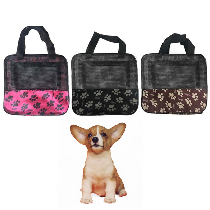 1 Small Pet Carrier Soft Mesh Sided Cat Puppy Dog Comfortable Travel Tote Bag