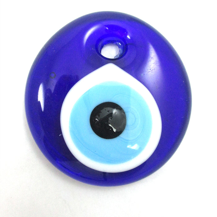 Large Blue Evil Eye Wall Hanging Protection Amulet  Luck Hamsa Decoration  5.25"