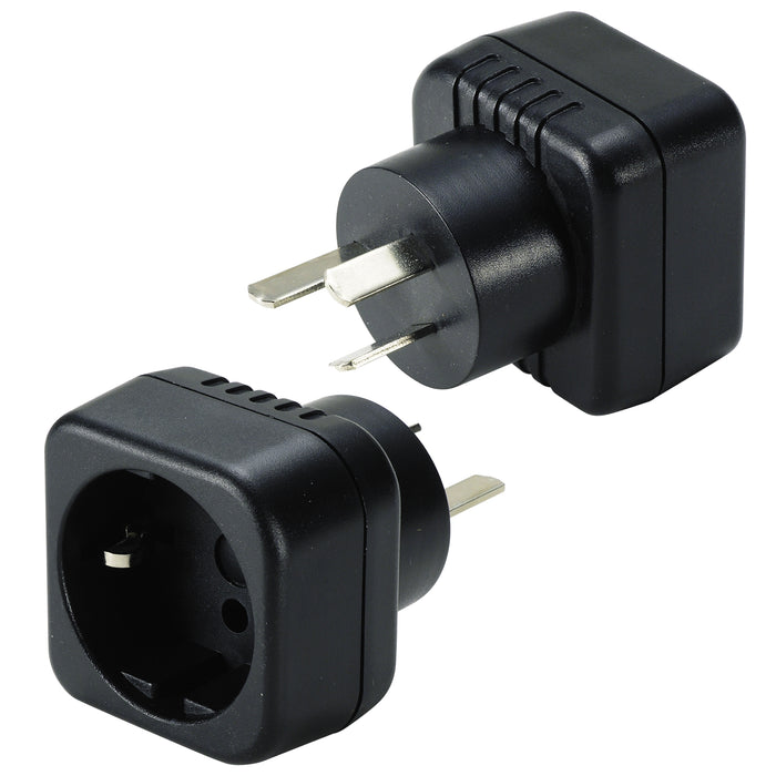 4 European Grounded Adapter Schuko To Australian Plug EU 2 Pin to 3 AU Converter