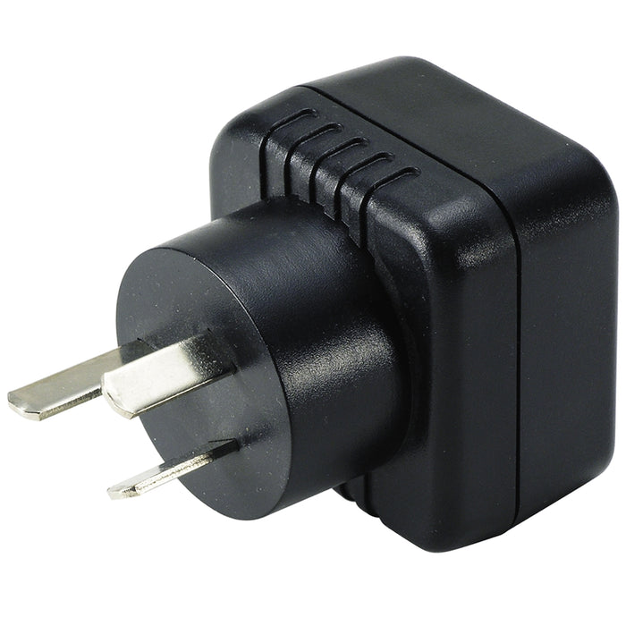 2 X Schuko EU To Australian European Grounded Adapter Plug 2 Pin to 3 AU Travel