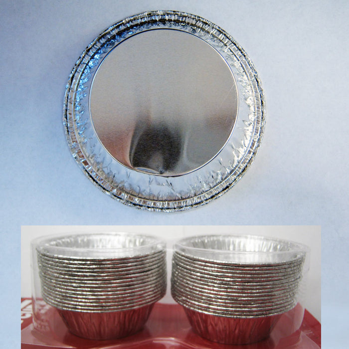 48 Pcs Disposable Aluminum Foil Cups Baking Bake Muffin Cupcake Tin Mold Round