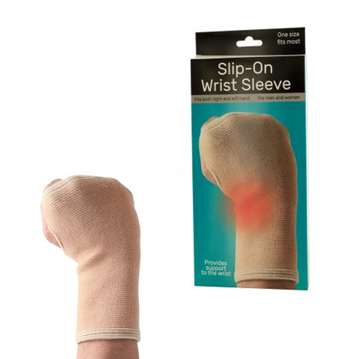 Slip On Wrist Sleeve Brace Support Compression Carpal Tunnel Pain Relief Sports