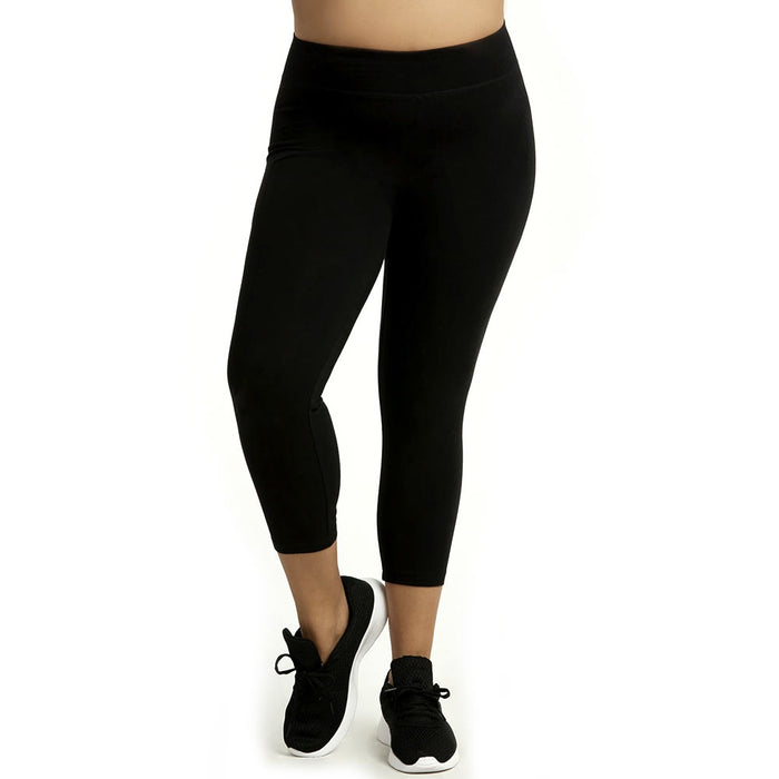 Womens Capri Leggings Yoga Pants High Waist Fitness Sports Soft Cotton Size XL