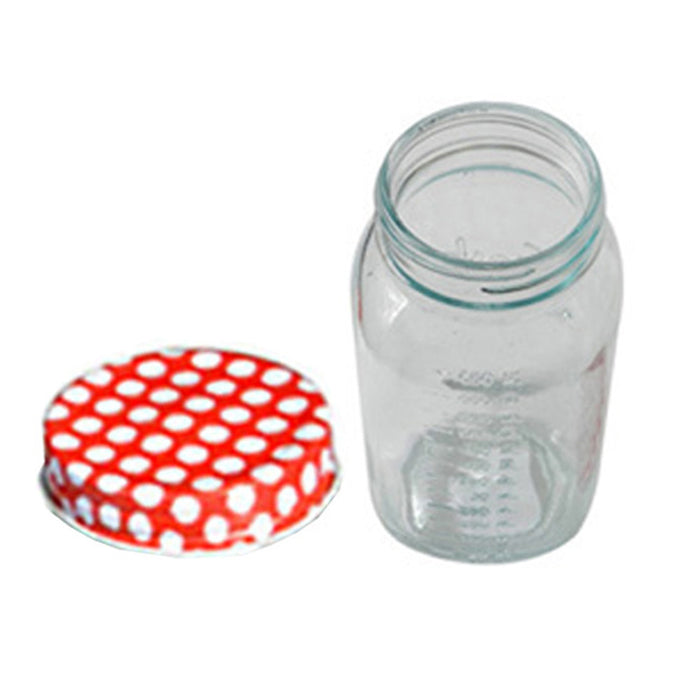 10 Pack Clear Mason Jars 750 ml Wide Mouth Glass Lids Jelly Crafts Pint Wedding