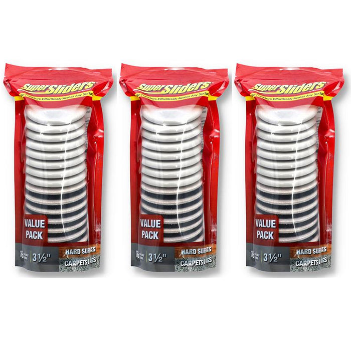 48 Pc Heavy Duty Furniture Movers Sliders Glides 3.5" Hardwood Carpet Floor Pads