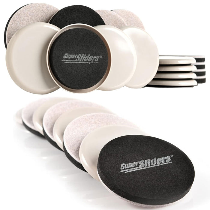 48 Pc Heavy Duty Furniture Movers Sliders Glides 3.5" Hardwood Carpet Floor Pads