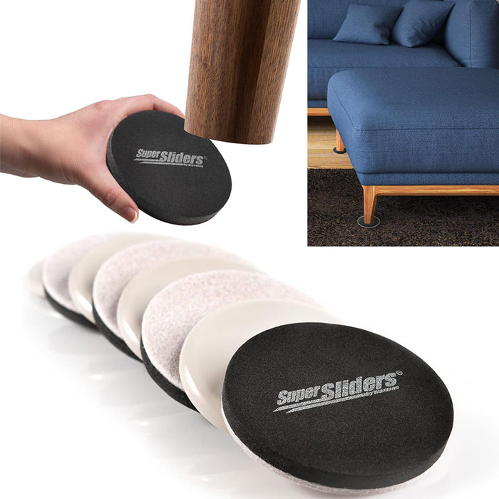 48 Pc Heavy Duty Furniture Movers Sliders Glides 3.5" Hardwood Carpet Floor Pads