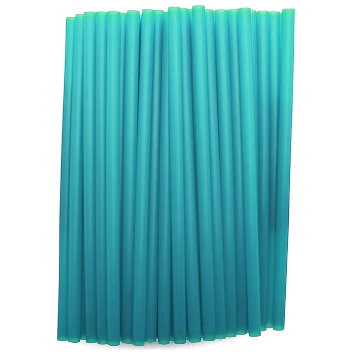 300 Ct Turquoise Smoothie Straws Disposable Plastic 9" Milkshake Thick Drink Bar