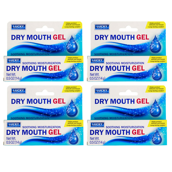4 Pk Soothing Dry Mouth Gel Moisturizing Oral Relief Saliva Production 0.5oz