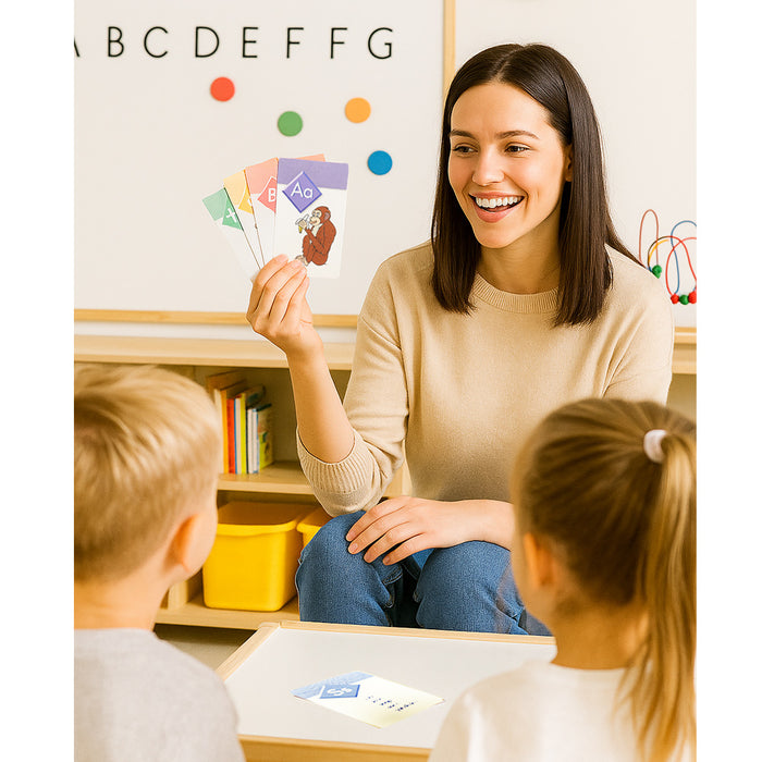 2 Pack ABC Learning Flash Cards Toy for Kids Ages 4+ Numbers Colors Letter Game