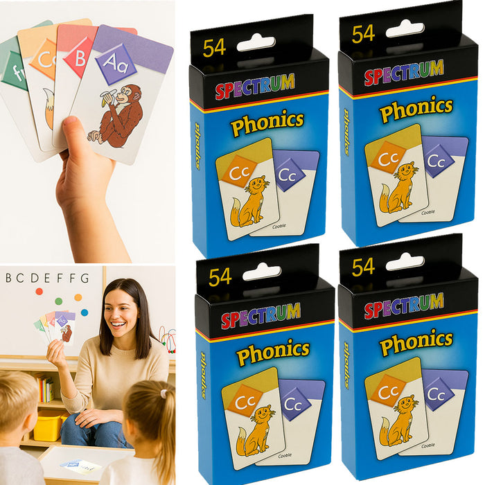 4pk Identical Kids Flash Cards Toddlers Learning 54 Double Side Alphabet Educate
