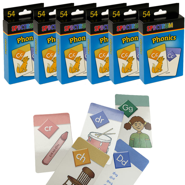 6pk Kids Flash Cards Toddlers Learning 54 Double Sides Alphabets Educational Toy