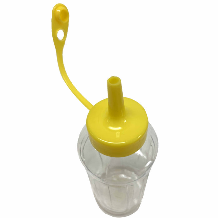 6 Pc Clear Squeeze Bottles Condiment 10oz Ketchup Mustard Salad Dressing Plastic