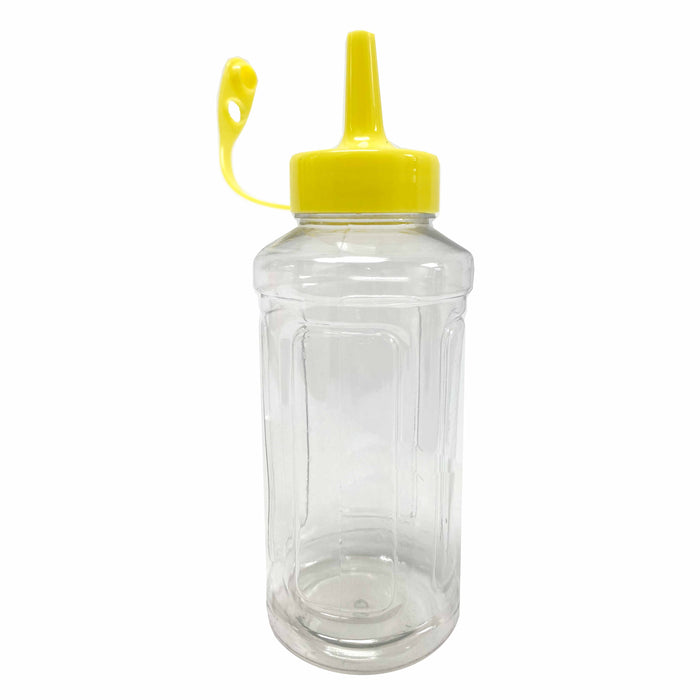 6 Pc Clear Squeeze Bottles Condiment 10oz Ketchup Mustard Salad Dressing Plastic