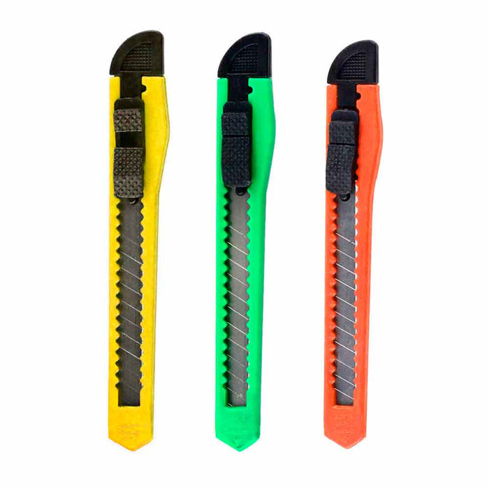 24 ATB Knife Utility Box Cutter Retractable Snap Off Lock Razor Sharp Blade Tool