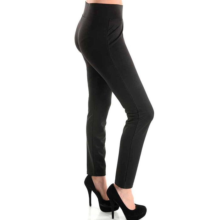 Women’s Black Cotton Spandex Full Length Leggings Yoga Pants Slim Fit Medium
