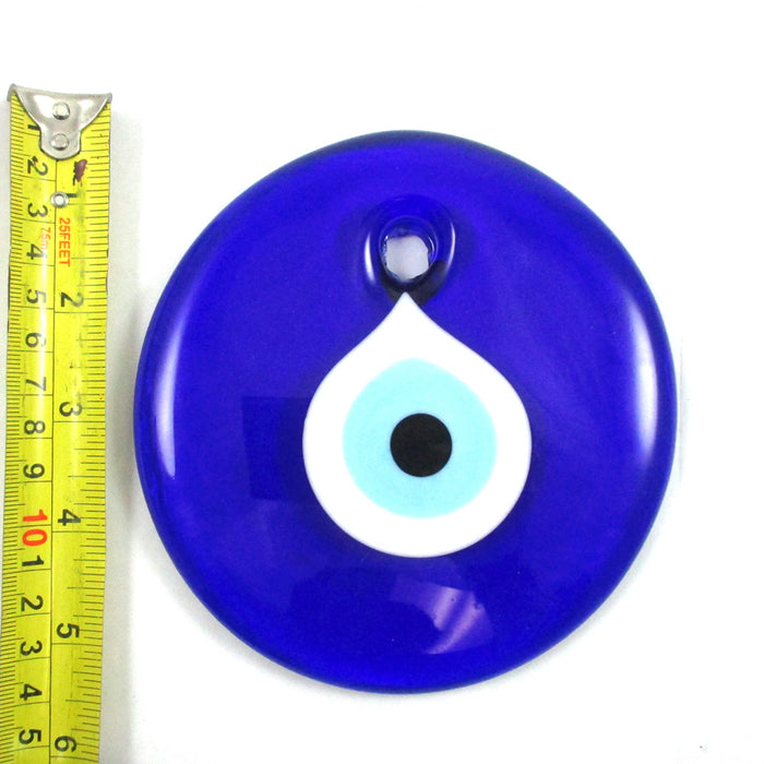 Large Blue Evil Eye Wall Hanging Protection Amulet  Luck Hamsa Decoration  5.25"