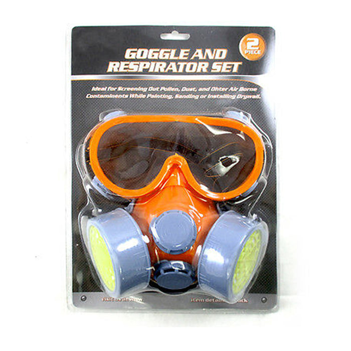 dust mask with goggles Twin Dual Cartridge Paint Respirator Assembly Mask Facepiece Dust Filter Face