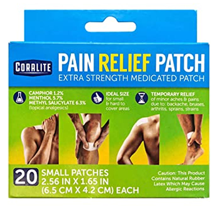 20 Pc Coralite Pain Relief Extra Strength Menthol Patch Heat Therapy Hot Press