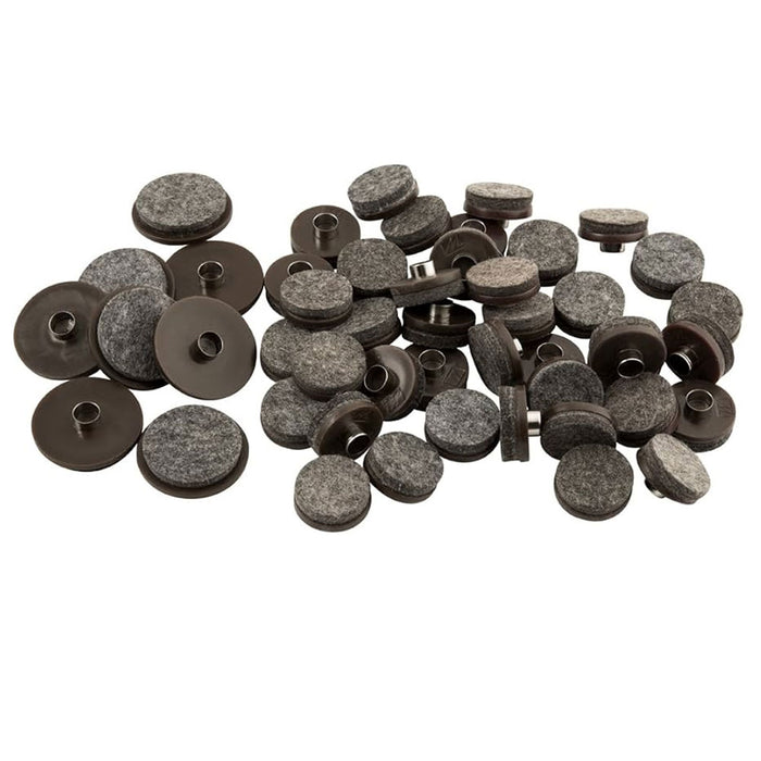 96 Pc Furniture Nail On Felt Pads 1" 1.5" Grippers Non Slip Hard Surface Floors