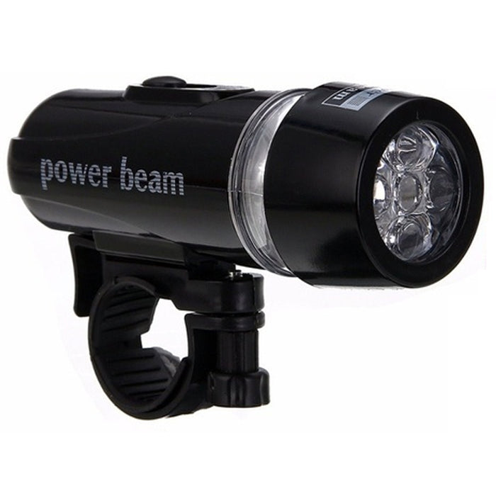 5 LED Bicycle Bike Front Head Light Lamp Torch Flashlight Waterproof Dive Black