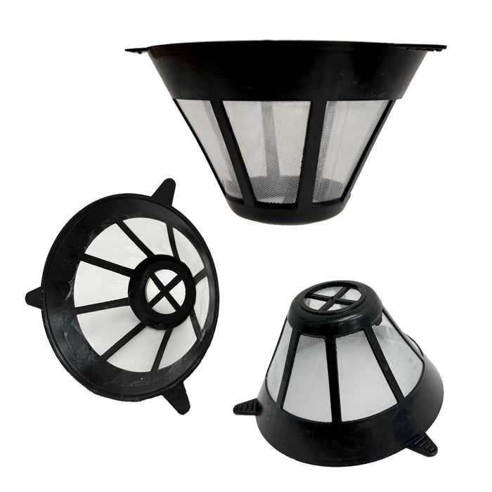 Universal Permanent Coffee Filter Basket Nylon Mesh Reusable Cone 8-12 Cup New