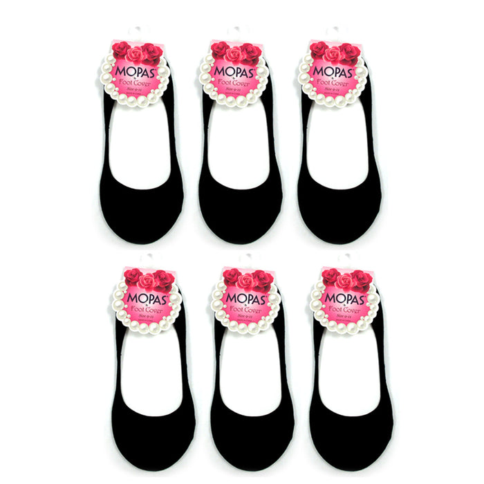Lot Of 12 Pairs Womens Loafer Boat Foot Liners Covers Black Low Cut Size 9-11