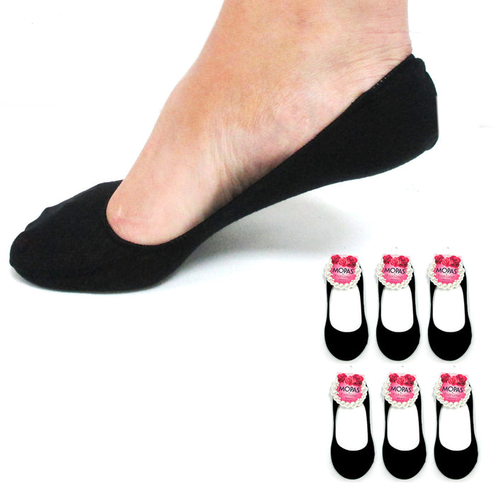 6 Pairs Black Womens Ladies No Show Foot Cover Footies Liner Low Cut Socks