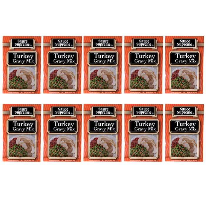 10 Sauce Supreme Turkey Gravy Mix Seasoning Packet Cooking Thanksgiving Dinner