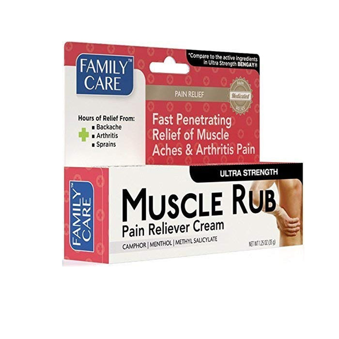 2 Muscle Rub Gel 1.25 oz (35g) Fast Acting Ultra Strength Pain Relief Cream