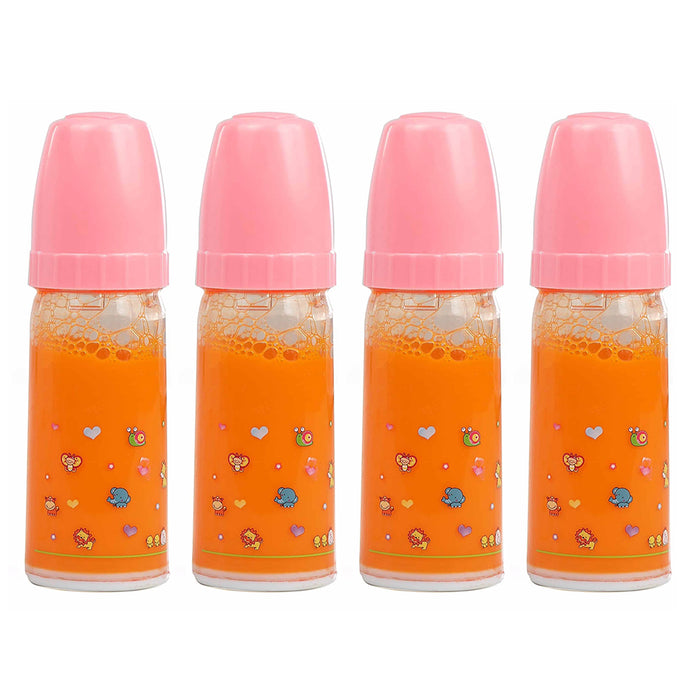 4 Pack New Born Baby Doll Magic Juice Orange Bottle Doll Feeding Girls Toy Large