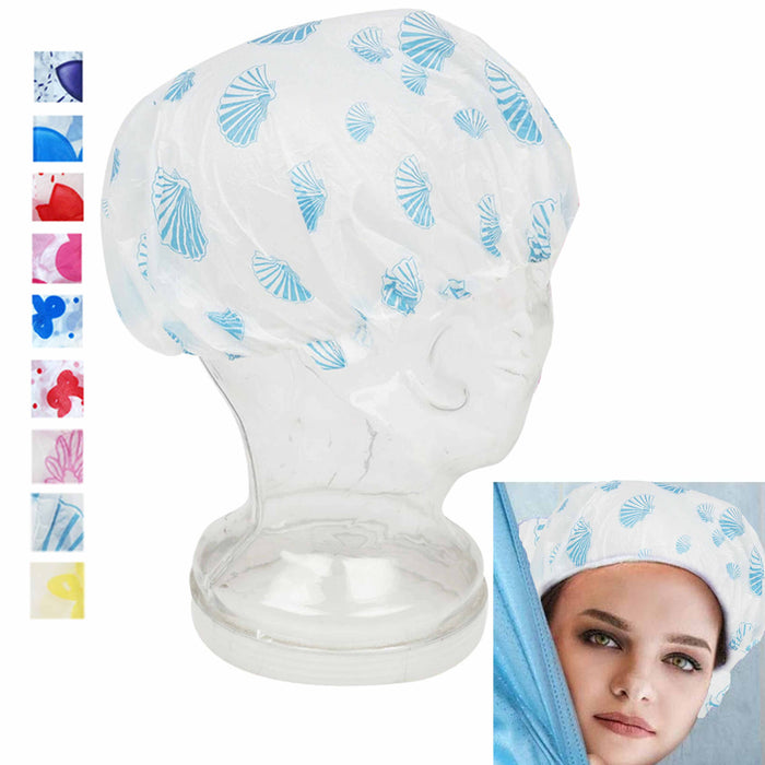 12 Pack Shower Cap Women Bath Hat Waterproof Elastic Band Protects Hair Home Lot