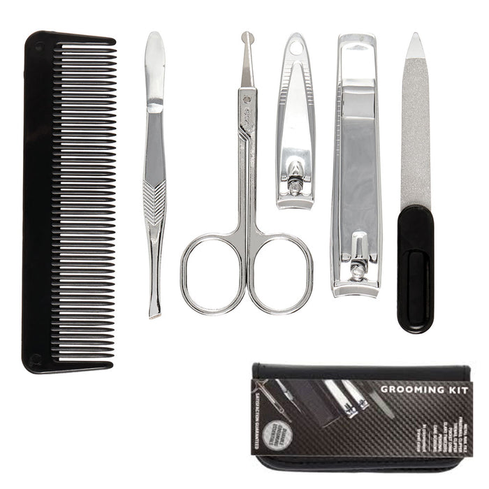 Mens Grooming Kit Pedicure Manicure Travel Set Toe Nail Clippers Cleaner Cuticle