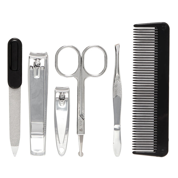 Mens Grooming Kit Pedicure Manicure Travel Set Toe Nail Clippers Cleaner Cuticle