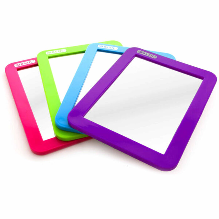 2 Pc Magnetic Mirror for School & Gym Locker Refrigerator Office Cabinet Toolbox