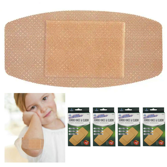 20 Pc Extra Large Fabric Adhesive Bandages Pad Wound Dressing 2" X 4" First Aid