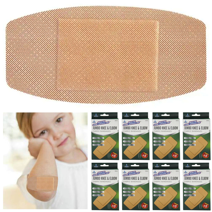40 Pc 2" X 4" Fabric Adhesive Extra Large Flexible Bandages Wound Dressing Pads