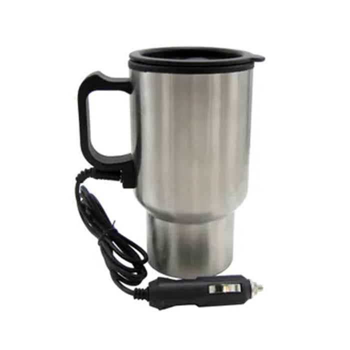 1 Travel Heated Mug Thermo Stainless Steel Portable Insulated Coffee Car Charger