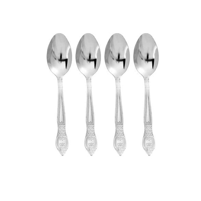 12 Pc Polished Dinner Spoons Silverware Cutlery Stainless Steel Flatware Utensil