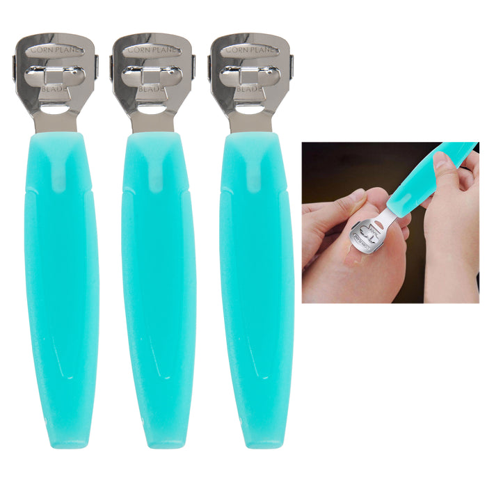 3 Pc Callus Remover Hard Dead Skin Corn Cutter Shaver Pedicure Foot Tool Blades