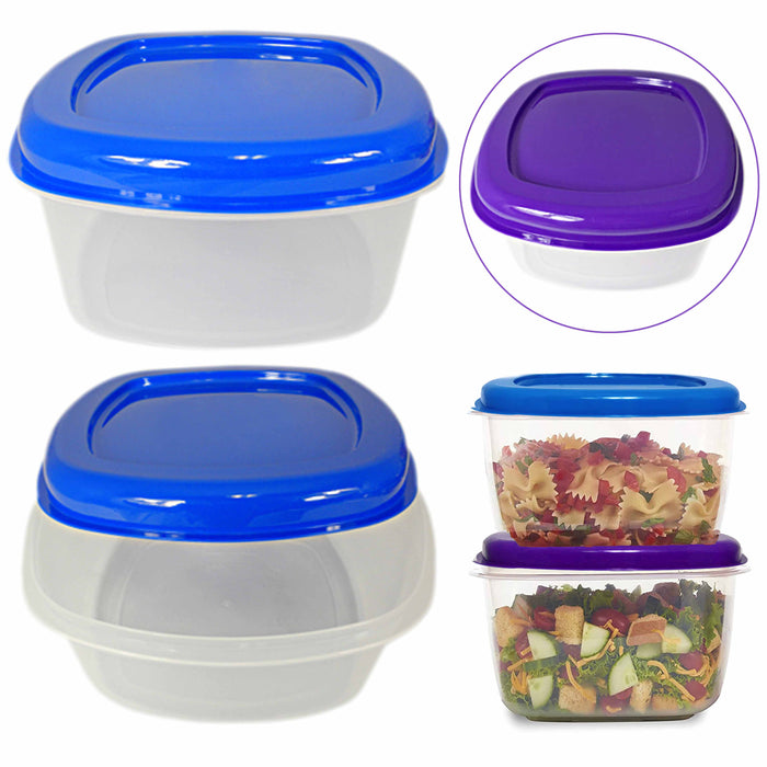4 Pack Refrigerator Food Storage Large Container 5L BPA Free Plastic Freezer