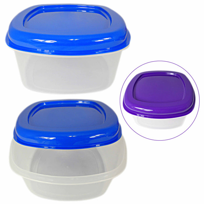 2 Pc Large Food Container 5L Freezer Plastic Bowl W/ Lid Lunch Storage BPA Free