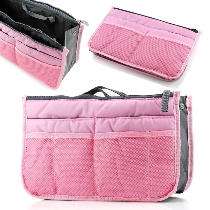 Women Handbag Organizer 12 Pockets Purse Liner Tote Tidy Bag Pouch Travel New