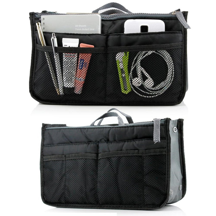 Women Handbag Organizer 12 Pockets Purse Liner Tote Tidy Bag Pouch Travel New