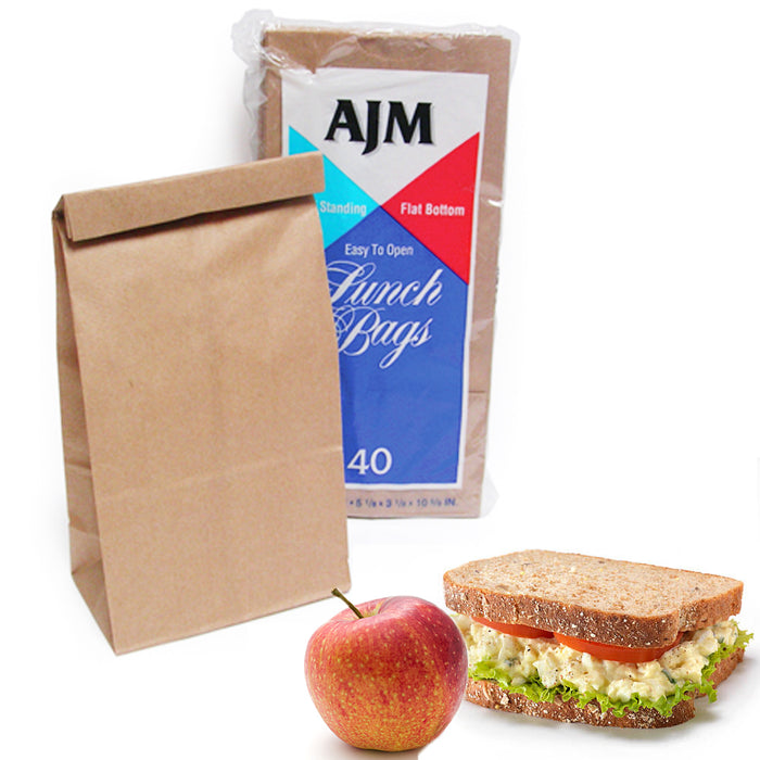 40 Pc Paper Bags Sandwich Container Snack Food Party favors Lunch Bag Grocery