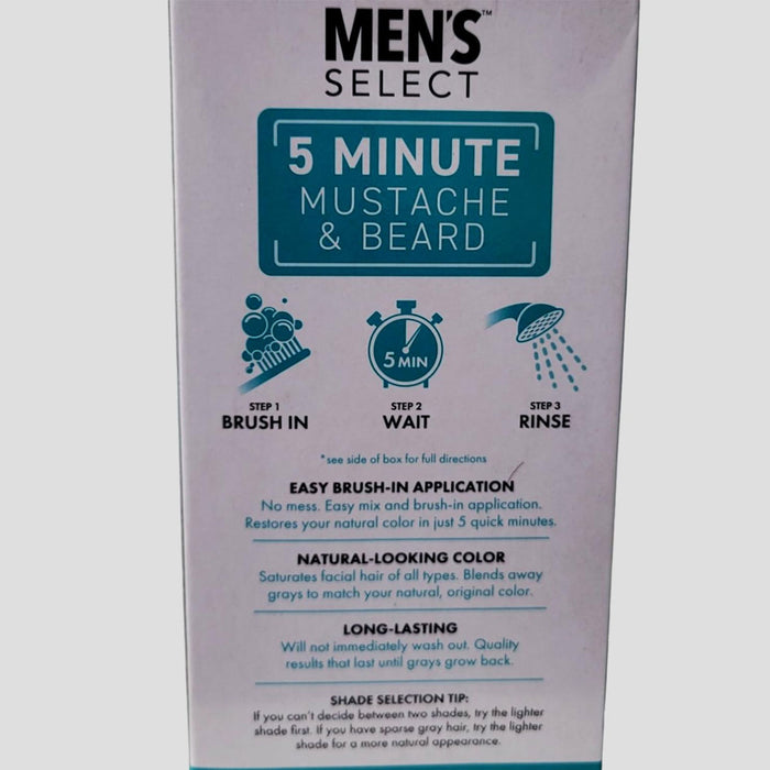 1 Pk Men's Mustache Beard Hair Dye Dark Brown Color Permanent Coloring in 5 Min
